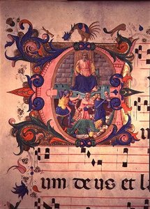 ミッサ515 f.13v 1449年以前に実行された合唱団の本からのイノセントの虐殺（詳細は88910-11を参照）