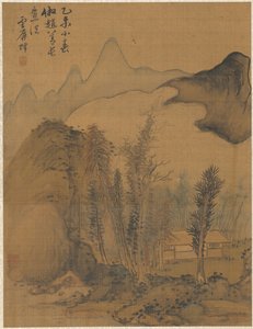 チャオユアンスタイルの風景、1775年。 作： Zhai Dakun