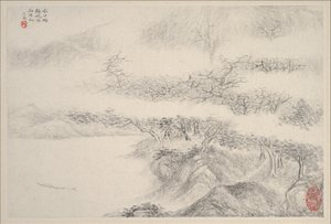 風景」、1644年の作品。 作： Zhang Feng
