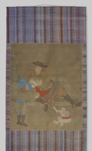 三人の西洋人の絵 作： Zhang Rulin