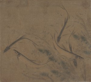 遊んでいる魚、12 世紀から 13 世紀後半。 作： Zhao Kexiong