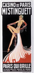 ジグによるカジノ・ド・パリのミスタンゲット（Mistinguette）のポスター。 1931.DR 作： Zig