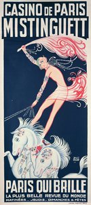 カジノ・ド・パリでのミスタンゲット (1875-1956) のポスター広告 作： Zig