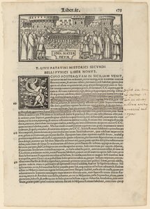 Livius Historiabum Libri』（1520年）のページ。 作： Zoan Andrea