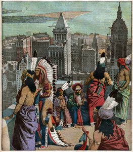 Amerindiens pieds noirs a New York.ニューヨークの黒人の足ネイティブアメリカン 作： Ferdinand Georg Waldmuller