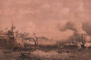 皇帝ナポレオン3世、リグーリア州ジェノバに到着 作： William Walcutt