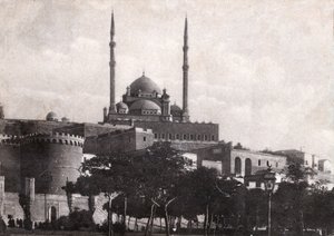 カイロ、サラディン (エジプト) の城塞。 1920年頃（白黒写真） 作： . .