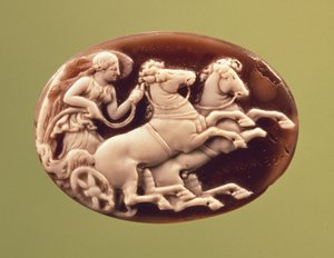 キャリオットに乗ったニケのカメオ 作： Hippolyte Lalaise Devéria