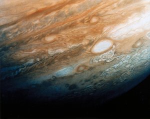 木星の雲のパターンのクローズアップ 作： Ferdinand Georg Waldmuller