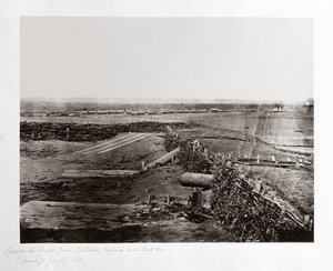 南軍の「クエーカー砲」（1862年3月、米国バージニア州センタービル 作： Ferdinand Georg Waldmuller