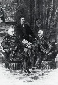 オットー・フォン・ビスマルク（1815-1898）とフランチェスコ・クリスピ（1819-1901）の会議（1887年10月、ドイツ・フリードリヒスルーエにて 作： William Walcutt