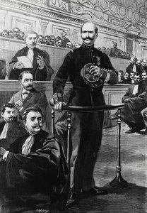 エミール・ゾラ裁判でのシャルル・ワルサン＝エスターハジ司令官の証言 作： Georg Carl Heinrich Dollmann