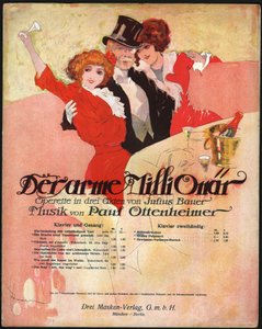 エレガントな男性がベル エポックのきれいな女性を取り囲んでいます。 約。 1913年（イラスト） 作： . .