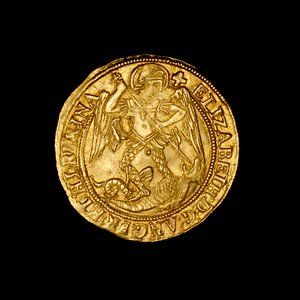 英国製ハンマード・ゴールド・エンジェル・コイン 作： Hippolyte Lalaise Devéria