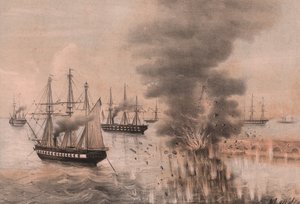 アンコーナのランタンの海辺での爆発、アンコーナの包囲戦 作： William Walcutt