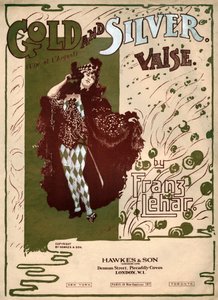 金と銀、フランツ・レハールのワルツ. 1904年頃（イラスト） 作： 。 。
