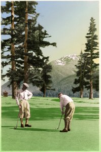 サンモリッツでのゴルフ、1930年頃 作： . .