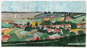 フランスの田舎の風景、1950年頃 作： . .