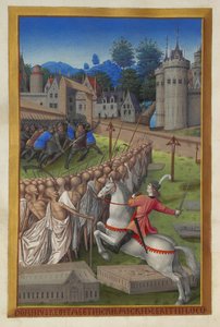 Les Très Riches Heures du Duc de Berry, Folio 90v - The Horseman of Death 作： Unbekannt 2321