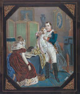ナポレオンと皇后マリールイーズとローマ王、1860年頃（リトグラフ） 作： . .