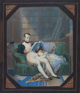 ローマ王との研究におけるナポレオン、1860年頃（リトグラフ） 作： . .