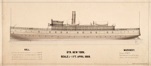 ニューヨーク (蒸気船: 1889 年) の計画 作： . .