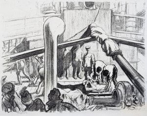 患者のケア、軍隊「病院の輸送機の中で 作： Ferdinand Georg Waldmuller