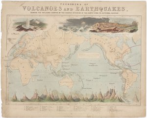 火山と地震の現象」、1852年6月3日 作： John Pardon
