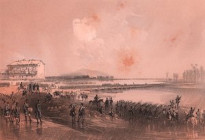 ピエモンテ軍、セシア川を渡る 作： William Walcutt