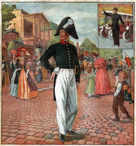 Policier a Paris.パリの警察官 作： Ferdinand Georg Waldmuller