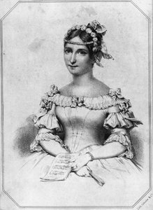 フランスのソプラノ歌手、ローラ・サンティ＝ダモロー（1801-1863）の肖像、リトグラフ 作： William Walcutt