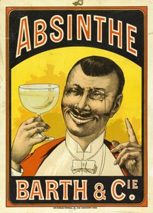 シャロン・シュル・ソーヌ（フランス、ソーヌ・エ・ロワール地方）にあるBarth & Cie社のアブサンの広告（1890年頃 作： Frederick (attr. to) Barnard