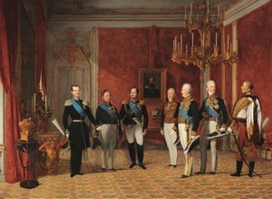 1839年、ウィーン王宮でのメッテルニヒ王子によるアレクサンドル・ニコラエヴィッチ大公のレセプション 作： ФердинандГеоргВальдмюллер