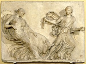 アテネ、アクロポリスのニケ神殿のレリーフ ネオ・アティック、ギリシャ、紀元前2世紀後半（大理石 作： Hippolyte Lalaise Devéria
