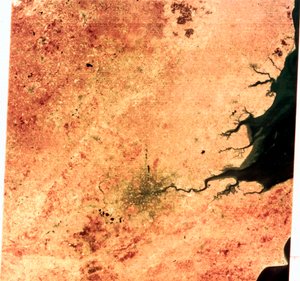 衛星・地球観測・アメリカ ランドサットによるイギリス南東部の画像 作： Frederick (attr. to) Barnard