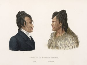 ニュージーランドのマオリ族の酋長の刺青 作： Frederick (attr. to) Barnard