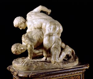 力士」紀元前3世紀のギリシャ彫刻の複製（大理石）（31428も参照 作： Hippolyte Lalaise Devéria