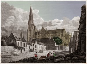 サンリス大聖堂。 1840年頃（彫刻）