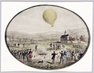 1783年6月5日、世界初の気球による昇天 作： Frederick (attr. to) Barnard