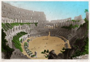 ローマのコリーゼの遺跡。 約。 1840年（彫刻） 作： . .