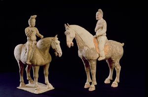 二人の騎手 中国・唐時代（618～906年）（テラコッタ 作： Hippolyte Lalaise Devéria