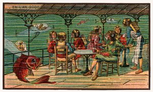 水中テラス、1910年頃 作： . .