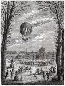 Vol de ballon.気球飛行。 作： Frederick (attr. to) Barnard