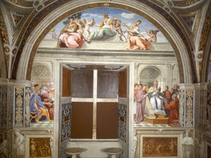 枢機卿と神学的美徳、正義の壁、南 作： Raphael