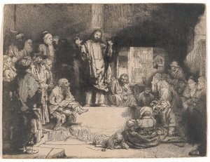 キリストの説教（小さな墓） 作： Rembrandt van Rijn
