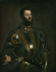 ヴァスト侯爵アルフォンソ・ダヴァロスの肖像画、鎧を着たページ