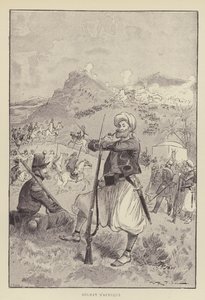 アフリカの兵士 作： after Albert Robida