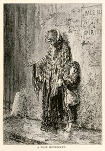 ルイ・デュモン（b.1822）1873によって刻まれた、ジュール・ヴェルヌ（1828-1905）による80日間の世界中の貧しいメンディカント