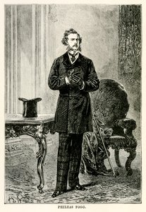 フィリアスフォッグ、80日間の世界中からジュールヴェルヌ（1828-1905）、ルイデュモン（b.1822）彫刻1873 作： after Alphonse Marie de Neuville