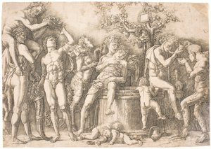 ワイン樽のバックチャンネル 作： after Andrea Mantegna